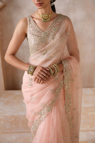Sharvani Gota Patti Silk Saree - Blush, Blush, image 7
